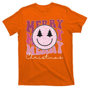 Merry Christmas Retro Leopard Smile T-Shirt