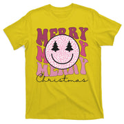 Merry Christmas Retro Leopard Smile T-Shirt