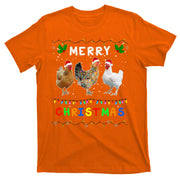 Merry Christmas Three Chickens Lights Funny T-Shirt