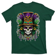 Mardi Gras Sugar Skull Party T-Shirt