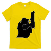 Michigan Mitten With Gun Design T-Shirt