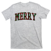 Merry Plaid Holiday Christmas T-Shirt