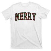 Merry Plaid Holiday Christmas T-Shirt