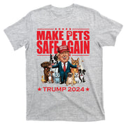 Make Pets Safe Again Trump 2024 Funny Cartoon T-Shirt