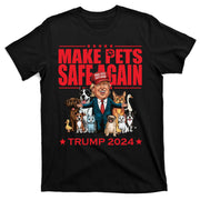 Make Pets Safe Again Trump 2024 Funny Cartoon T-Shirt
