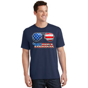 Merica Sunglasses 4th Of July Funny Patriotic American Flag T-Shirt