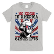 No Kings In America Since 1776 USA Flag Vintage T-Shirt