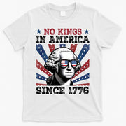 No Kings In America Since 1776 USA Flag Vintage T-Shirt