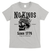No Kings Since 1776 Skull Resist Long Live Democracy T-Shirt