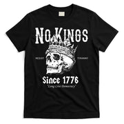 No Kings Since 1776 Skull Resist Long Live Democracy T-Shirt