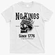 No Kings Since 1776 Skull Resist Long Live Democracy T-Shirt