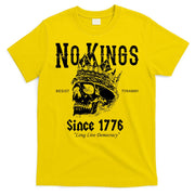 No Kings Since 1776 Skull Resist Long Live Democracy T-Shirt