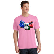 Owl American Flag 4th Of July Owl Lovers Gift T-Shirt