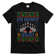 Oh Bowly Night Bowling Ugly Christmas T-Shirt