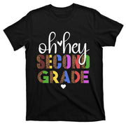 Oh Hey 2nd Second Grade Back To School Leopard For Teachers T-Shirt