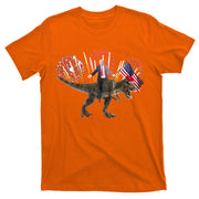 Patriotic Donald Trump On A Dinosaur T-Shirt