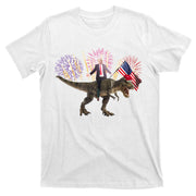 Patriotic Donald Trump On A Dinosaur T-Shirt