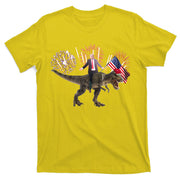 Patriotic Donald Trump On A Dinosaur T-Shirt