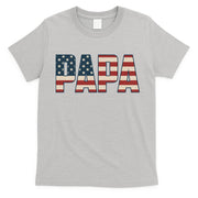 Papa Bold Patriotic American Flag Father’s Day T-Shirt