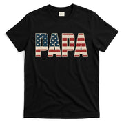 Papa Bold Patriotic American Flag Father’s Day T-Shirt