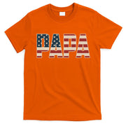 Papa Bold Patriotic American Flag Father’s Day T-Shirt