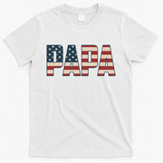 Papa Bold Patriotic American Flag Father’s Day T-Shirt