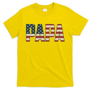 Papa Bold Patriotic American Flag Father’s Day T-Shirt