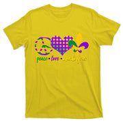 Peace Love Mardi Gras T-Shirt