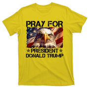 Pray For President Donald Trump American Flag Eagle T-Shirt