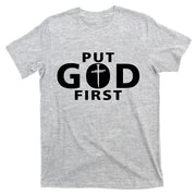 Put God First Christian 3 Nails Cross Catholic Jesus Christ T-Shirt