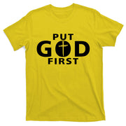 Put God First Christian 3 Nails Cross Catholic Jesus Christ T-Shirt