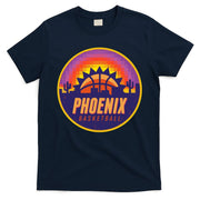 Phoenix Basketball Retro Logo Pixel Sunset T-Shirt