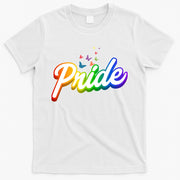 Pride Logo Rainbow Butterflies  T-Shirt