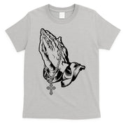 Pray Praying Hands Rosary Cross T-Shirt