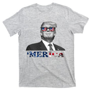 President Donald Trump Merica Patriotic USA Flag T-Shirt