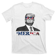 President Donald Trump Merica Patriotic USA Flag T-Shirt