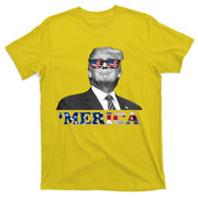 President Donald Trump Merica Patriotic USA Flag T-Shirt