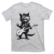Rock And Roll Cat Guitar T-Shirt