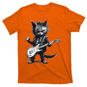 Rock And Roll Cat Guitar T-Shirt