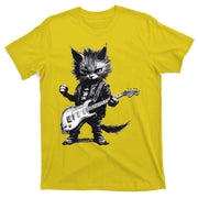 Rock And Roll Cat Guitar T-Shirt