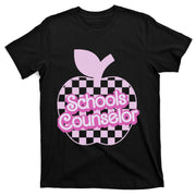 Retro Apple School Counselor Groovy Back To School T-Shirt