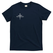 Redeemed By Jesus Christ 3 Nails Cross Christian Faith Embroidered Embroidered T-Shirt