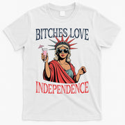 Retro Bitches Love Independence Funny T-Shirt