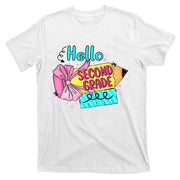 Retro Back To School Hello Second Grade T-Shirt