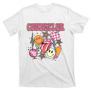 Retro Groovy School Counselor Appreciation Back To School T-Shirt