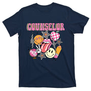 Retro Groovy School Counselor Appreciation Back To School T-Shirt