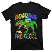 Roaring Into Preschool Dinosaur T Rex Back to School T-Shirt