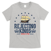 Rejecting Kings Since 1776 Vintage Patriotic No Kings T-Shirt