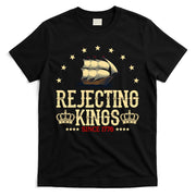 Rejecting Kings Since 1776 Vintage Patriotic No Kings T-Shirt