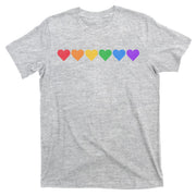 Rainbow LGBT Pride Hearts T-Shirt